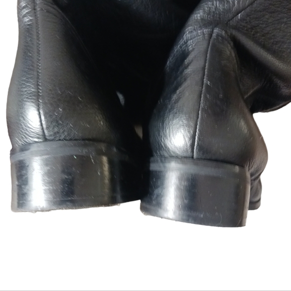 Franco Fortini Black Leather Wide Calf Riding Boots Wide Knee High Boots… - Picture 10 of 12
